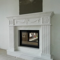 Портал для камина Bravo Париж Polaris мрамор белый прямой Портал для камина Bravo Париж Polaris мрамор белый прямой