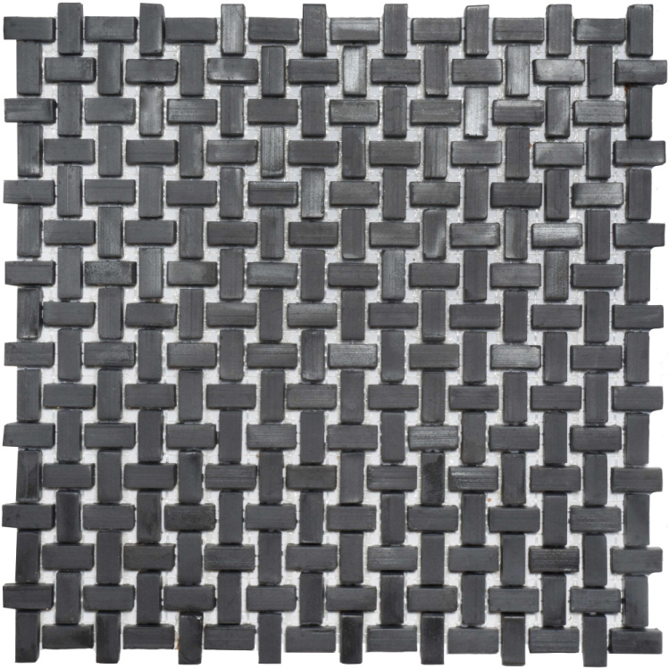 Мозаїка з керамограніту Kotto Ceramica MI7 10200506C Nero 300x300х10 (прямокутник 10x20)