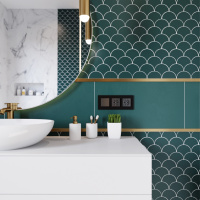 Мозаика керамическая Kotto Ceramica SCALES SC 6017 Aquamarine 240 x 240 x 9 ( 0,037 m.2 )