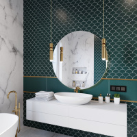 Мозаика керамическая Kotto Ceramica SCALES SC 6017 Aquamarine 240 x 240 x 9 ( 0,037 m.2 )