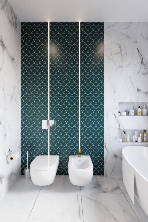 Мозаика керамическая Kotto Ceramica SCALES SC 6017 Aquamarine 240 x 240 x 9 ( 0,037 m.2 )