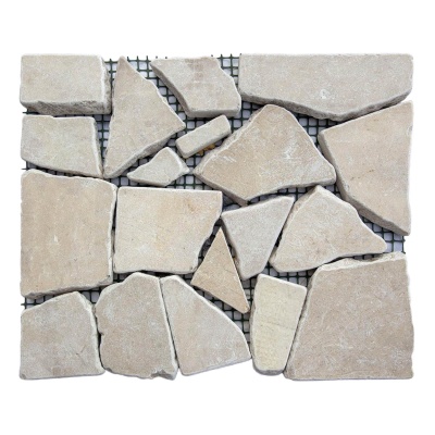 Брекчія мармурова на сітці, бежева 20мм