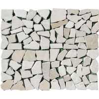 Брекчія мармурова на сітці, бежева 20мм