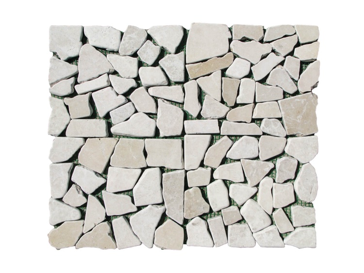 Брекчія мармурова на сітці, бежева 20мм