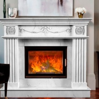 Портал для камина Bravo Париж Botticino мрамор бежевый прямой Портал для камина Bravo Париж Botticino мрамор бежевый прямой