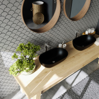 Мозаїка керамічна Kotto Ceramica SCALES SC 6019 Silver 240 x 240 x 9 (0,037 m.2)