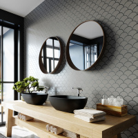 Мозаїка керамічна Kotto Ceramica SCALES SC 6019 Silver 240 x 240 x 9 (0,037 m.2)