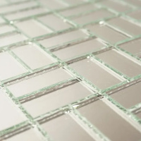 Мозаїка дзеркальна DecorStoneHub Zs-gmt-Z срібляста 318х318 мм паркет плетінка для салона та клубу Мозаїка дзеркальна DecorStoneHub Zs-gmt-Z срібляста 318х318 мм паркет плетінка для салона та клубу