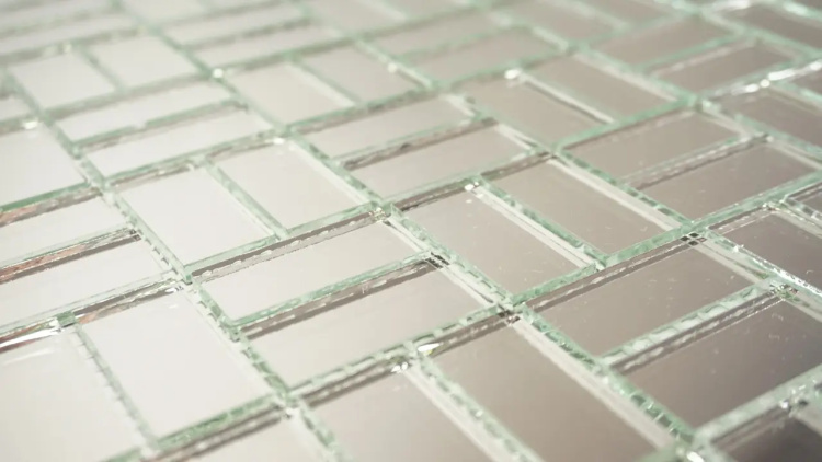 Мозаїка дзеркальна DecorStoneHub Zs-gmt-Z срібляста 318х318 мм паркет плетінка для салона та клубу