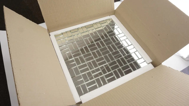 Мозаїка дзеркальна DecorStoneHub Zs-gmt-Z срібляста 318х318 мм паркет плетінка для салона та клубу