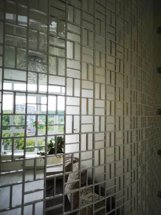 Мозаїка дзеркальна DecorStoneHub Zs-gmt-Z срібляста 318х318 мм паркет плетінка для салона та клубу