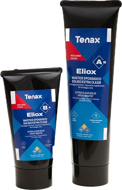 Клей епоксидний Tenax Eliox A+B прозорий 450 г надміцний нежовтіючий для каменю кераміки