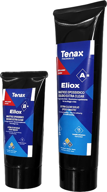 Клей епоксидний Tenax Eliox A+B прозорий 450 г надміцний нежовтіючий для каменю кераміки