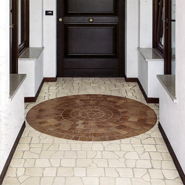 Брекчия мраморная без сетки, бежевая 20мм