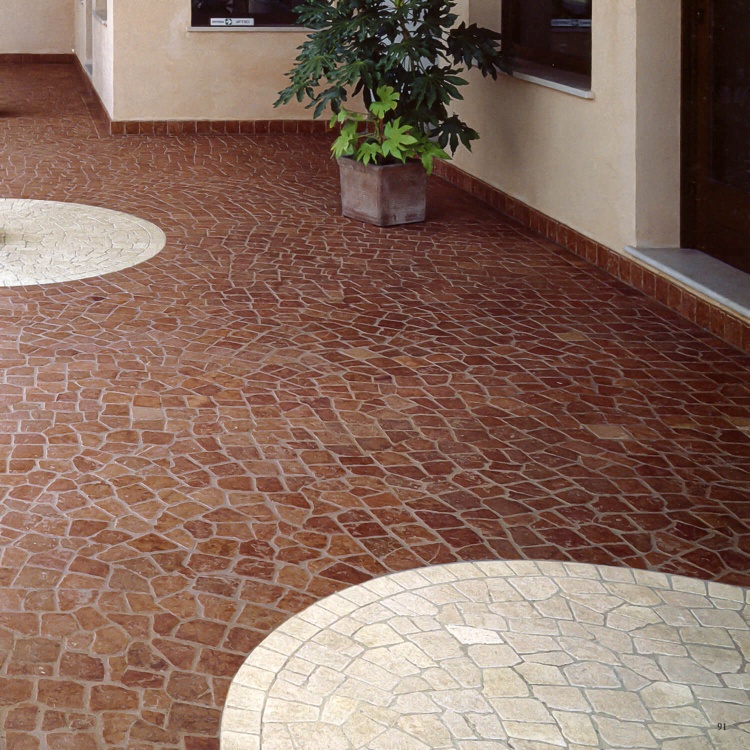 Брекчия мраморная без сетки, бежевая 20мм