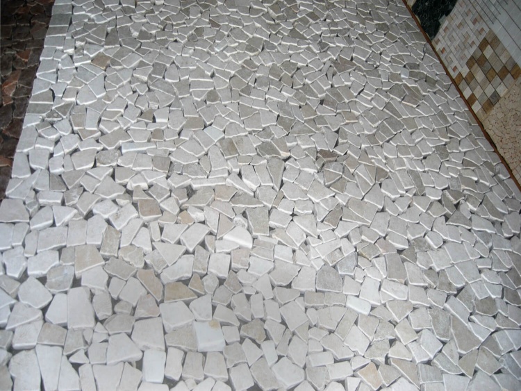 Брекчия мраморная без сетки, бежевая 20мм