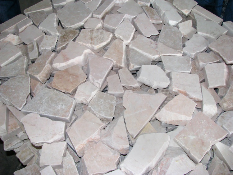 Брекчия мраморная без сетки, бежевая 20мм