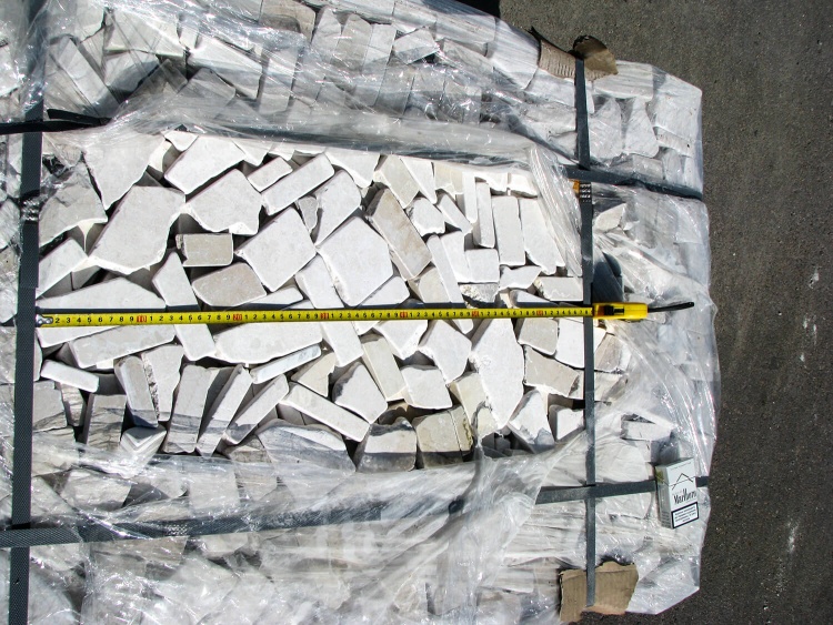 Брекчия мраморная без сетки, бежевая 20мм