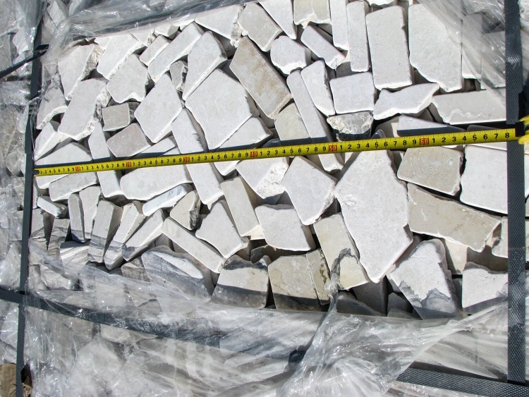 Брекчия мраморная без сетки, бежевая 20мм