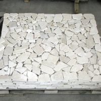 Брекчия мраморная без сетки, бежевая 20мм