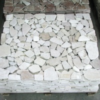 Брекчия мраморная без сетки, бежевая 20мм