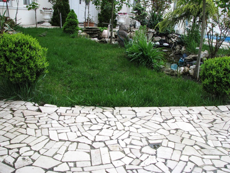 Брекчия мраморная без сетки, бежевая 20мм