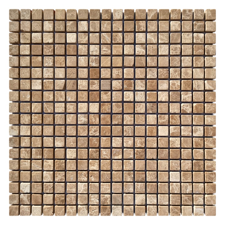 Мозаика из мрамора Матовая МКР-4СВ (15x15) Emperador Light