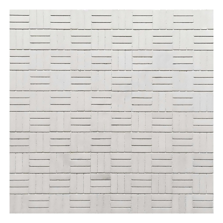 Мозаика из белого мрамора Thassos Tetris 217