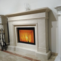 Портал для каміна Bravo Мадрид Crema Marfil мармур бежевий прямий Портал для каміна Bravo Мадрид Crema Marfil мармур бежевий прямий