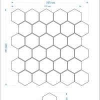 Мозаїка керамічна Kotto Ceramica HEXAGON HP 6018 295 х 295 х 9