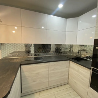 Мозаїка дзеркальна DecorStoneHub Zs-hex-Z срібляста 304х303 мм соти для зонування простору та ніш