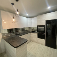 Мозаїка дзеркальна DecorStoneHub Zs-hex-Z срібляста 304х303 мм соти для зонування простору та ніш