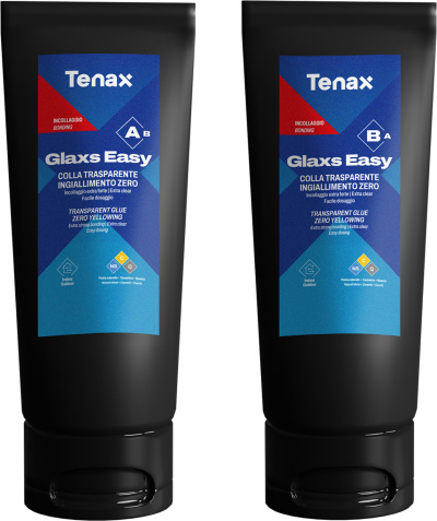 Клей епоксидний Tenax Glaxs Easy A+B прозорий 600 г нежовтіючий для каменю кварцу кераміки