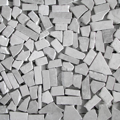 Брекчія мармурова без сітки, біла 20мм