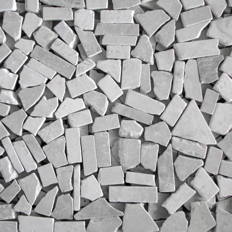 Брекчия мраморная без сетки, белая 20мм