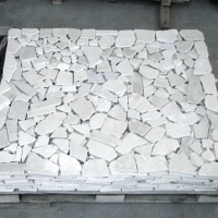 Брекчия мраморная без сетки, белая 20мм