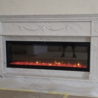 Портал для каміна Bravo Париж Volakas мармур білий прямий