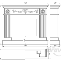 Портал для каміна Bravo Париж Volakas мармур білий прямий Портал для каміна Bravo Париж Volakas мармур білий прямий