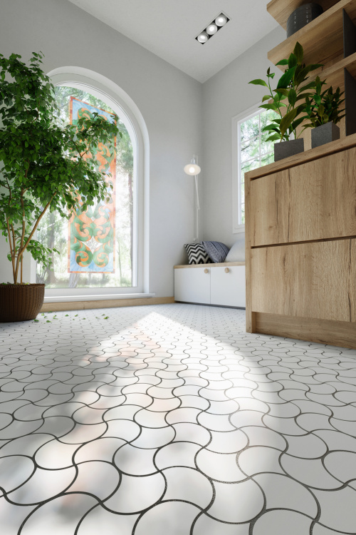 Мозаїка керамічна Kotto Ceramica SCALES SC 6024 White 240 x 240 x 9 (0,037 m.2)