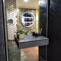 Мозаїка дзеркальна DecorStoneHub Zs-hex-G графітова 304х303 мм шестикутник для оформлення камінів Мозаїка дзеркальна DecorStoneHub Zs-hex-G графітова 304х303 мм шестикутник для оформлення камінів