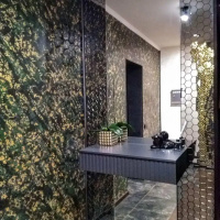 Мозаїка дзеркальна DecorStoneHub Zs-hex-G графітова 304х303 мм шестикутник для оформлення камінів Мозаїка дзеркальна DecorStoneHub Zs-hex-G графітова 304х303 мм шестикутник для оформлення камінів