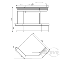 Портал для камина Bravo Одесса Giallo Atlantide мрамор бежевый угловой n3 Портал для камина Bravo Одесса Giallo Atlantide мрамор бежевый угловой n3