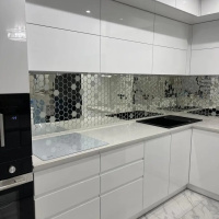 Мозаїка дзеркальна DecorStoneHub Zs-hex-ZS срібляста з сатином 304х303 мм шестигранник для колон Мозаїка дзеркальна DecorStoneHub Zs-hex-ZS срібляста з сатином 304х303 мм шестигранник для колон