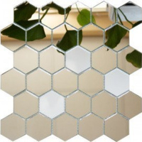 Мозаїка дзеркальна DecorStoneHub Zs-hex-ZS срібляста з сатином 304х303 мм шестигранник для колон Мозаїка дзеркальна DecorStoneHub Zs-hex-ZS срібляста з сатином 304х303 мм шестигранник для колон