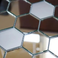 Мозаїка дзеркальна DecorStoneHub Zs-hex-ZS срібляста з сатином 304х303 мм шестигранник для колон Мозаїка дзеркальна DecorStoneHub Zs-hex-ZS срібляста з сатином 304х303 мм шестигранник для колон