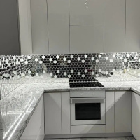 Мозаїка дзеркальна DecorStoneHub Zs-hex-ZS срібляста з сатином 304х303 мм шестигранник для колон Мозаїка дзеркальна DecorStoneHub Zs-hex-ZS срібляста з сатином 304х303 мм шестигранник для колон