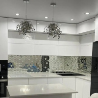 Мозаїка дзеркальна DecorStoneHub Zs-hex-ZS срібляста з сатином 304х303 мм шестигранник для колон Мозаїка дзеркальна DecorStoneHub Zs-hex-ZS срібляста з сатином 304х303 мм шестигранник для колон