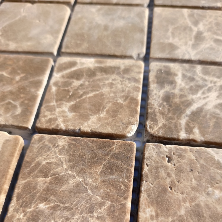 Мозаїка з мармуру Матова МКР-3СВА (47x47) Emperador Dark TR