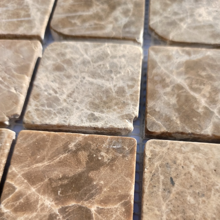 Мозаїка з мармуру Матова МКР-3СВА (47x47) Emperador Dark TR