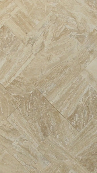 Плитка з травертину Light vein cut (Daino Reale) 1,2 см x French pattern set, римська кладка, бежева матова заповнена шліфована Export